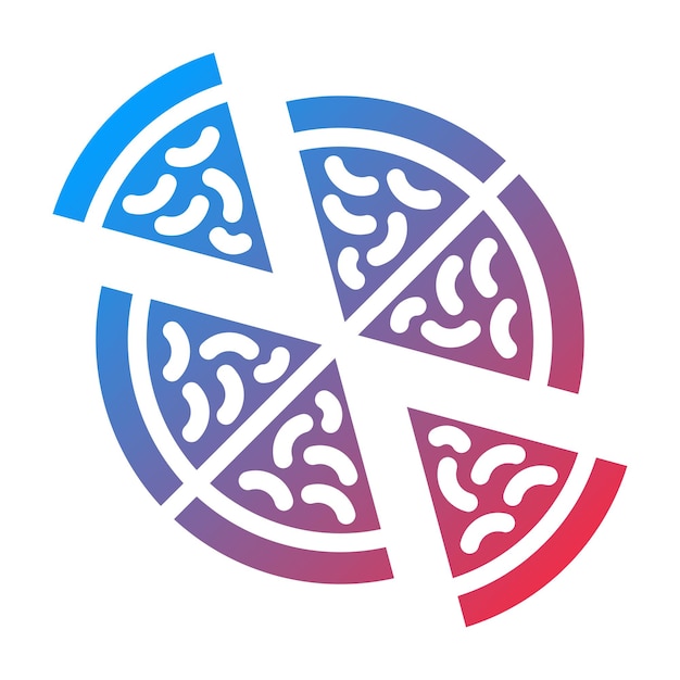 Estilo del icono de la pizza
