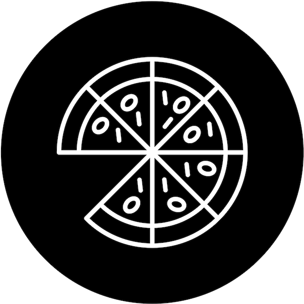 Estilo del icono de la pizza