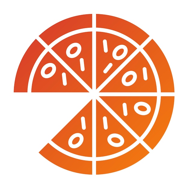 Estilo del icono de la pizza