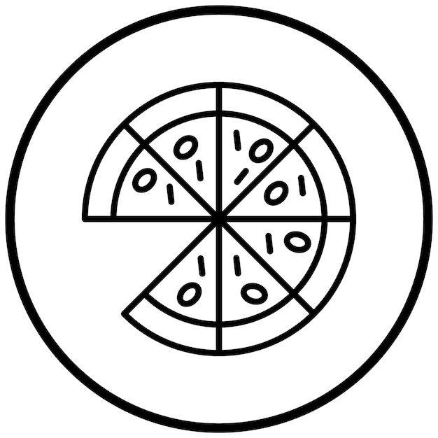 Estilo del icono de la pizza