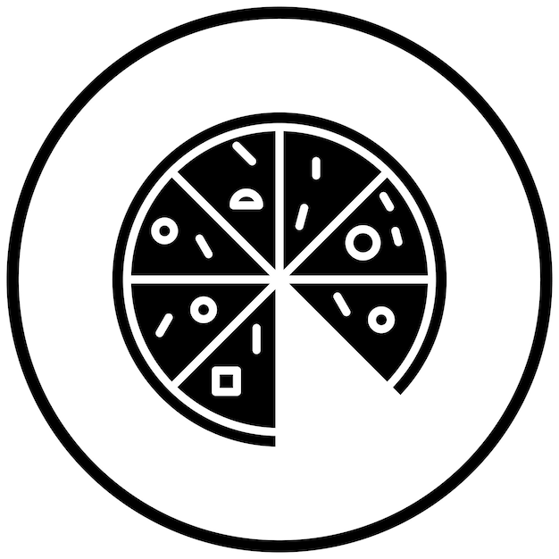 Estilo del icono de la pizza
