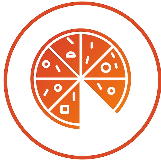 Estilo del icono de la pizza