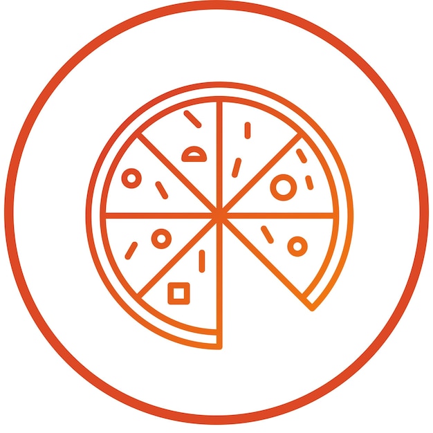 Estilo del icono de la pizza