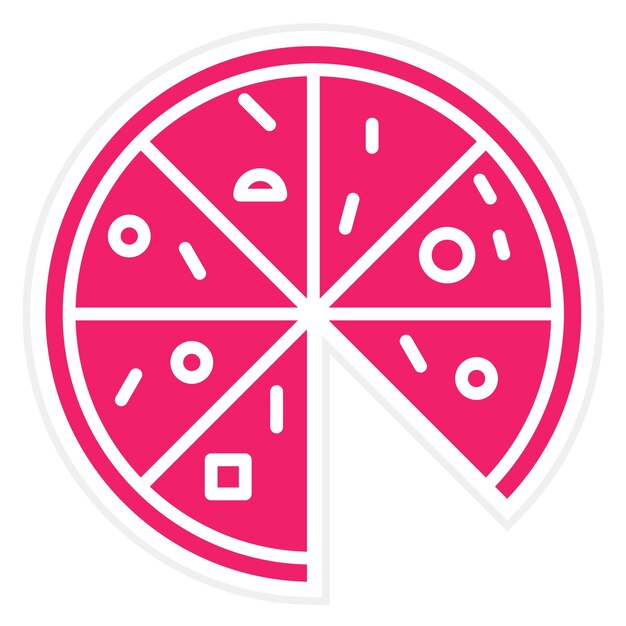 Estilo del icono de la pizza
