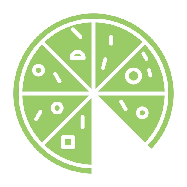 Estilo del icono de la pizza