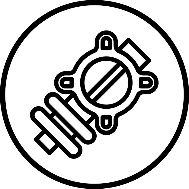 Estilo del icono de la placa de acelerador de diseño vectorial