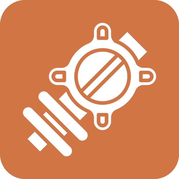 Estilo del icono de la placa de acelerador de diseño vectorial