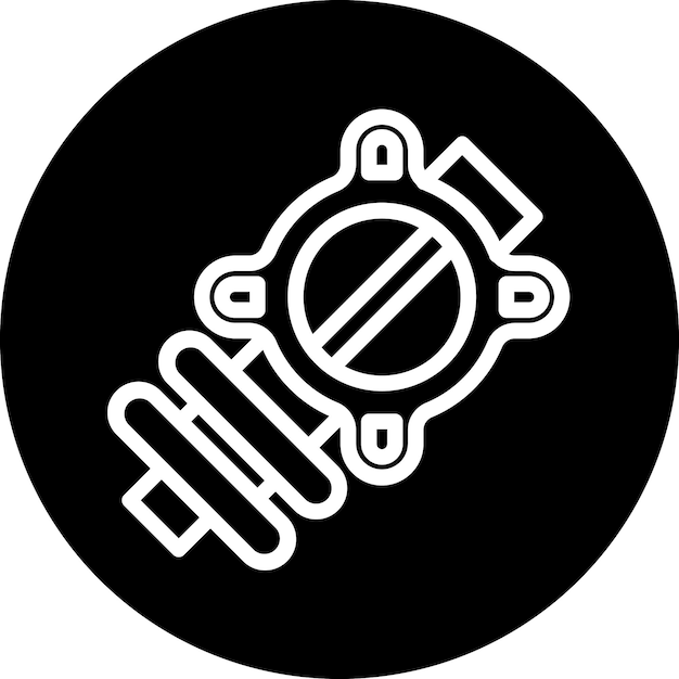 Estilo del icono de la placa de acelerador de diseño vectorial