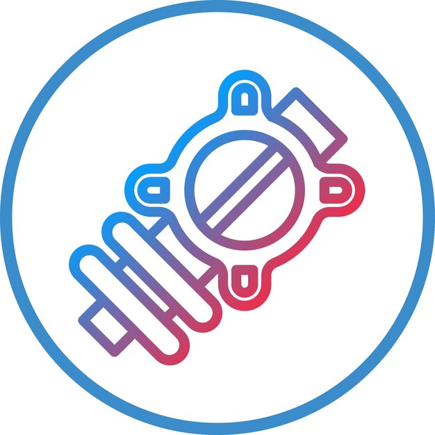 Estilo del icono de la placa de acelerador de diseño vectorial