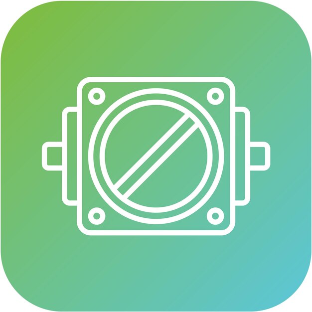 Estilo del icono de la placa de acelerador de diseño vectorial