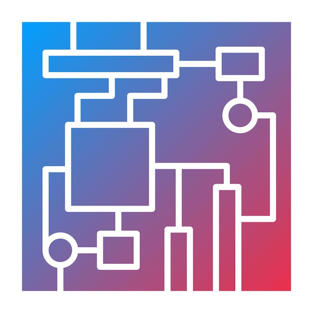 Estilo del icono de la placa base de diseño vectorial