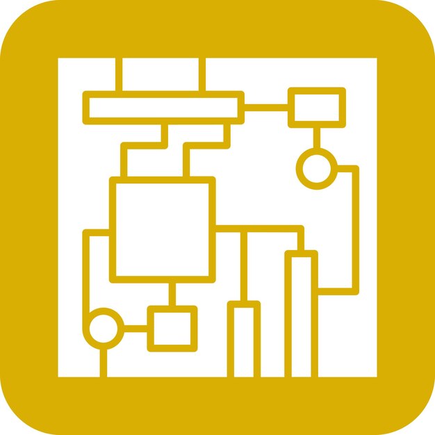 Estilo del icono de la placa base de diseño vectorial