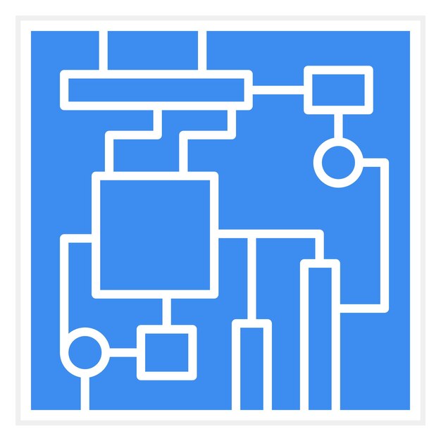 Estilo del icono de la placa base de diseño vectorial