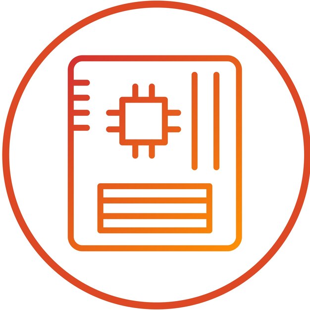 Estilo del icono de la placa base de diseño vectorial