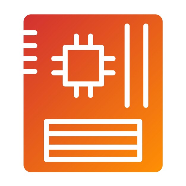 Estilo del icono de la placa base de diseño vectorial