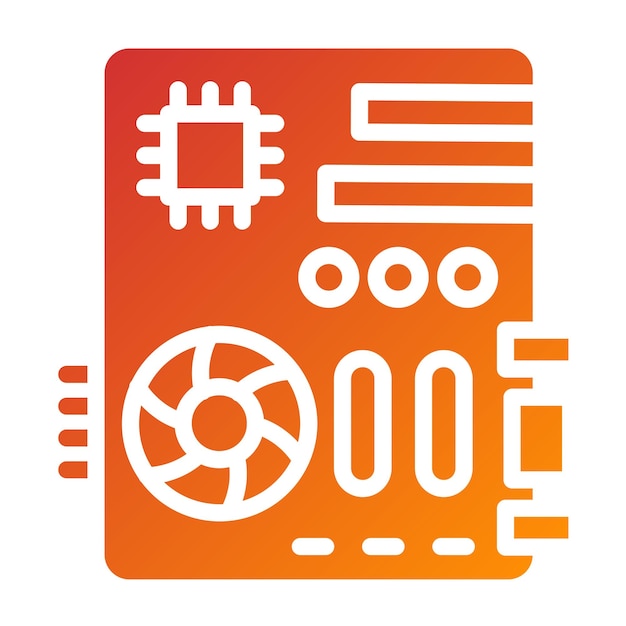 Estilo de icono de la placa base de juegos de diseño vectorial