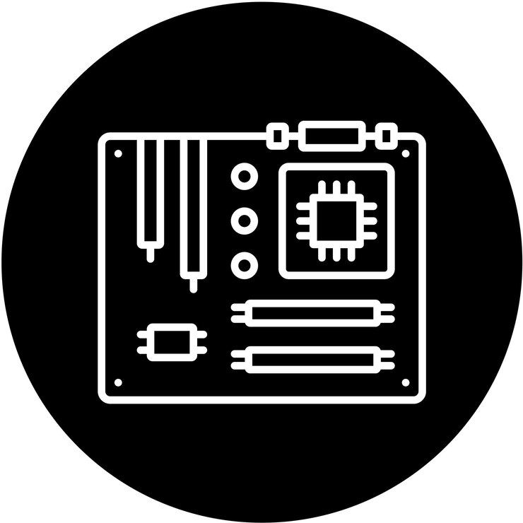 Vector estilo del icono de la placa base