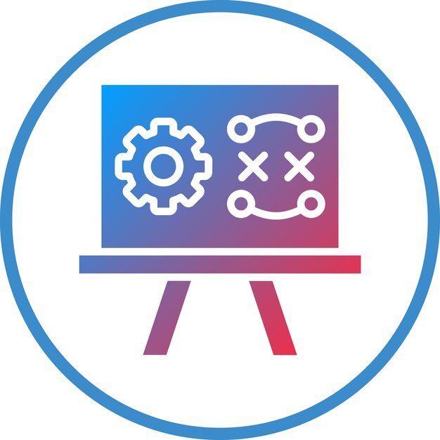 Estilo del icono del plan de desarrollo del diseño vectorial