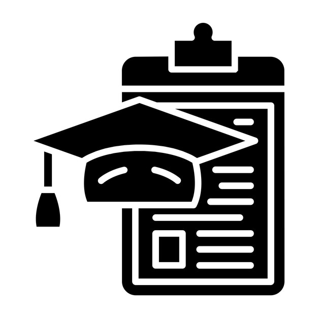 Estilo del icono del plan de estudio de diseño vectorial