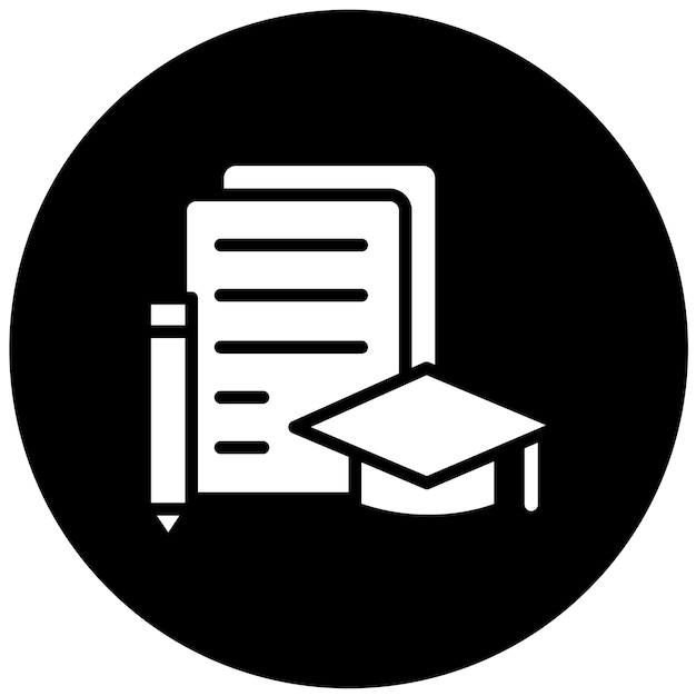 Estilo del icono del plan de estudios de diseño vectorial