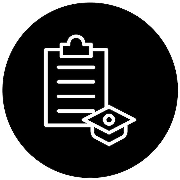 Estilo del icono del plan de estudios de diseño vectorial