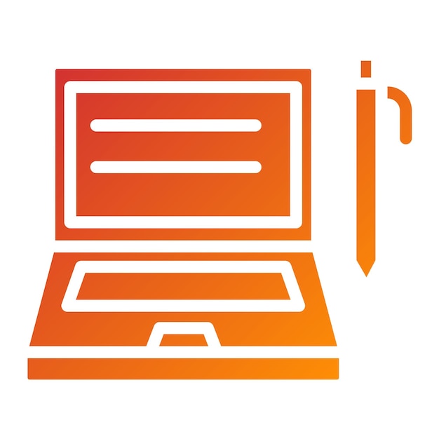 Estilo del icono del plan de estudios de diseño vectorial