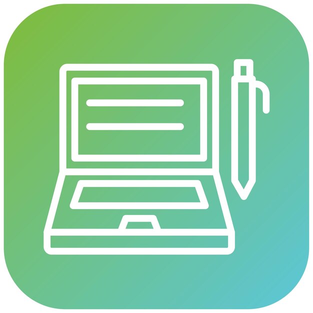 Estilo del icono del plan de estudios de diseño vectorial