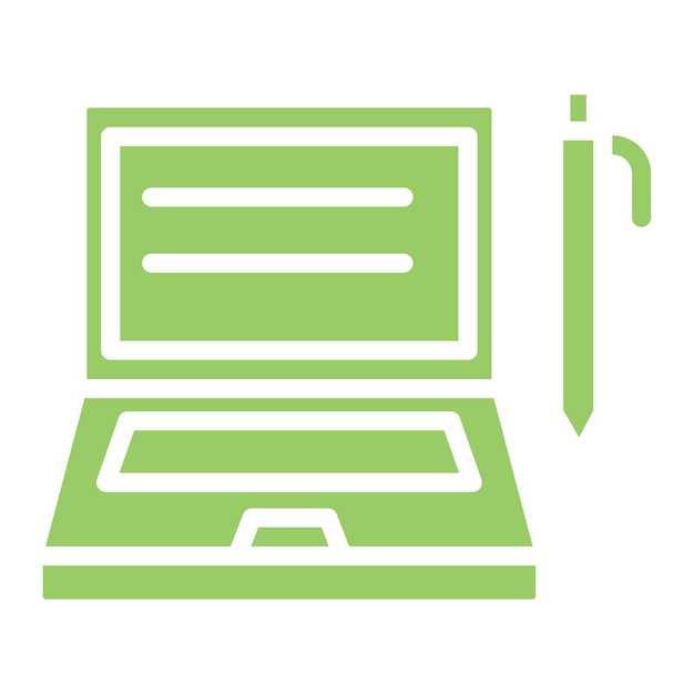 Estilo del icono del plan de estudios de diseño vectorial