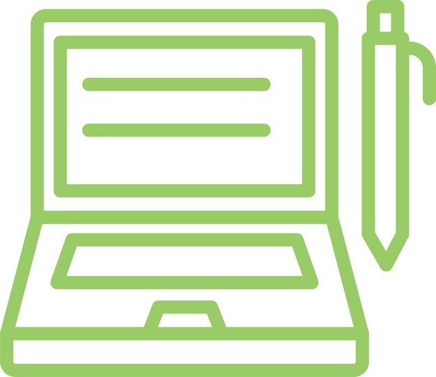Estilo del icono del plan de estudios de diseño vectorial