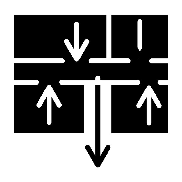 Estilo del icono del plan de evacuación de diseño vectorial