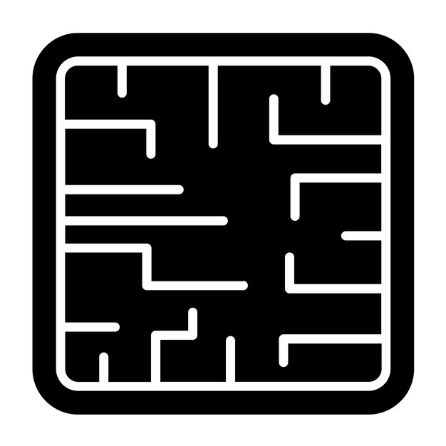Estilo del icono del plan de evacuación de diseño vectorial