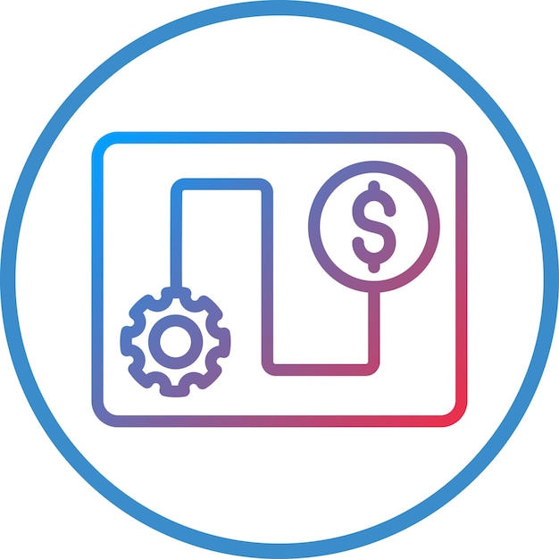 Estilo del icono del plan de inversión de diseño vectorial
