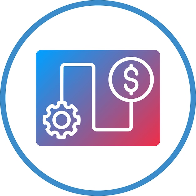 Estilo del icono del plan de inversión de diseño vectorial
