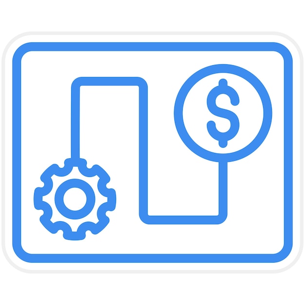 Estilo del icono del plan de inversión de diseño vectorial