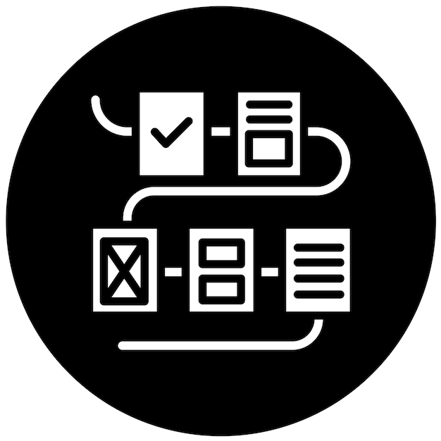 Estilo del icono del plan de negocios de diseño vectorial