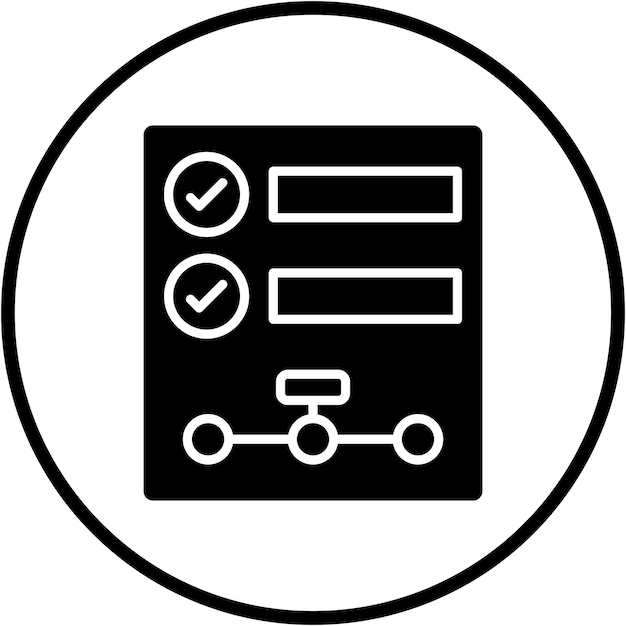 Estilo del icono del plan de negocios de diseño vectorial