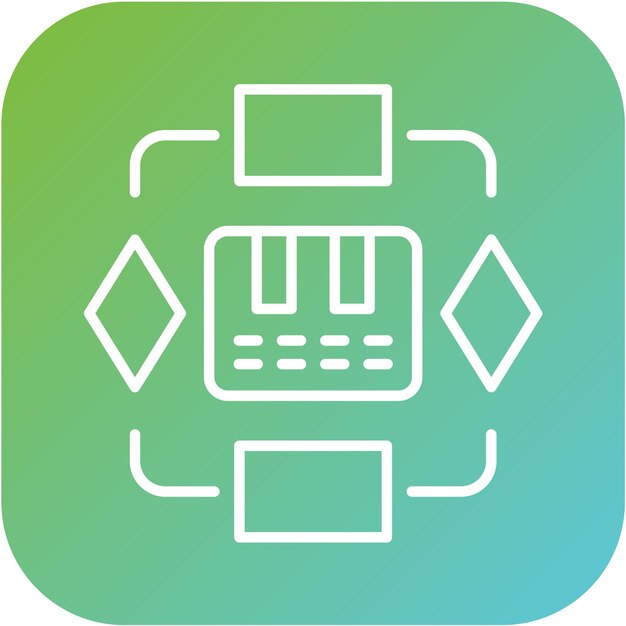 Estilo del icono del plan del proyecto de diseño vectorial