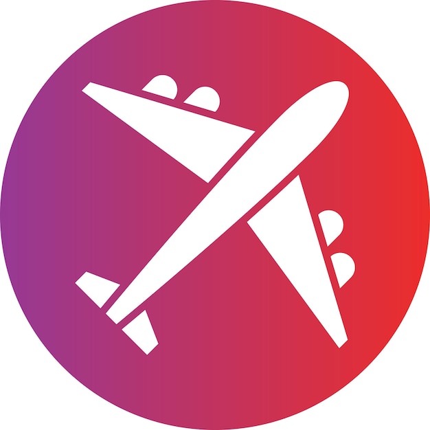 Estilo del icono del plan de vuelo de diseño vectorial