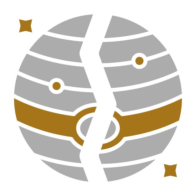 Estilo del icono del planeta destruido