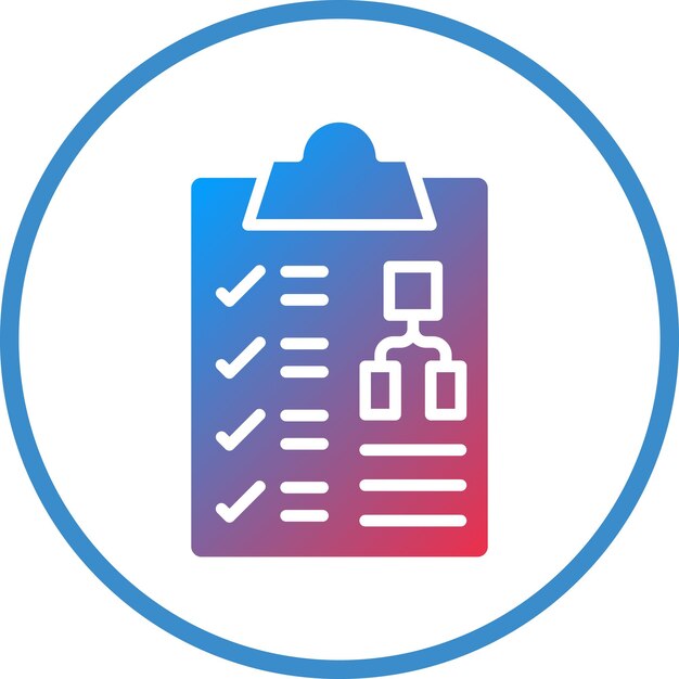 Estilo del icono de planificación de diseño vectorial
