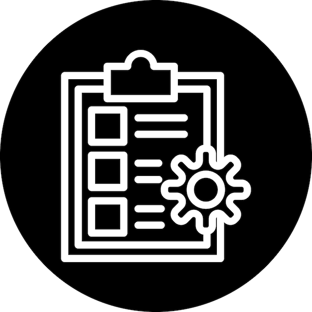 Estilo del icono de planificación de diseño vectorial