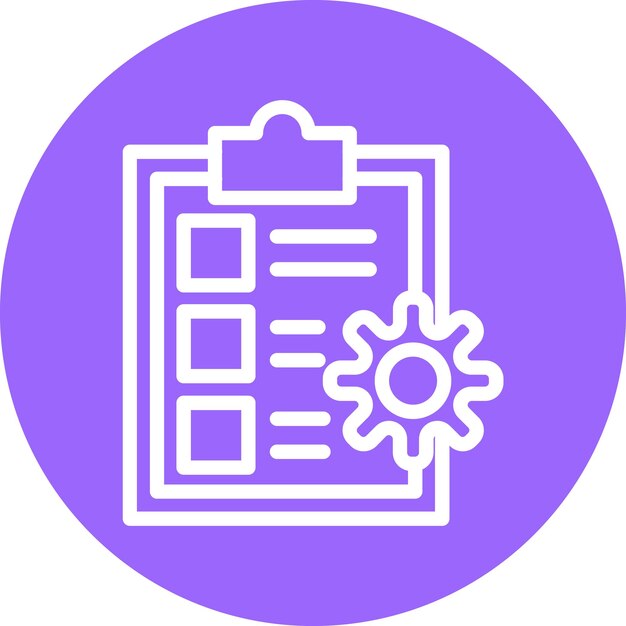 Estilo del icono de planificación de diseño vectorial