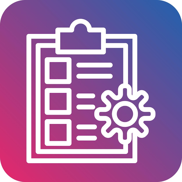Estilo del icono de planificación de diseño vectorial