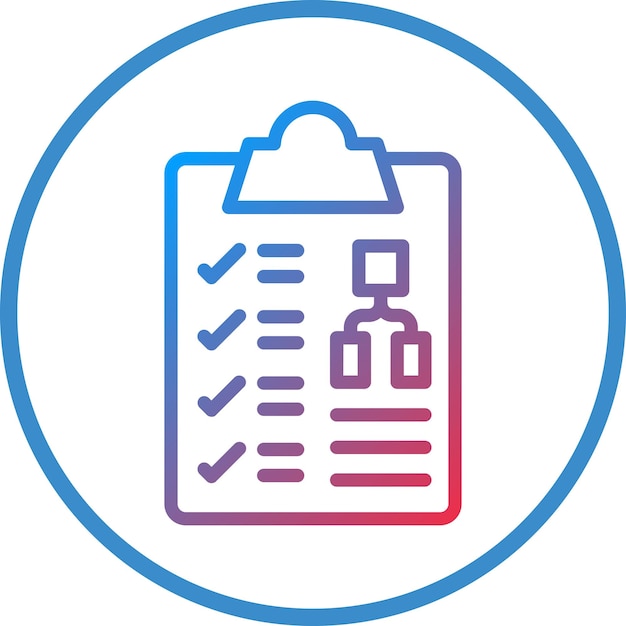 Estilo del icono de planificación de diseño vectorial
