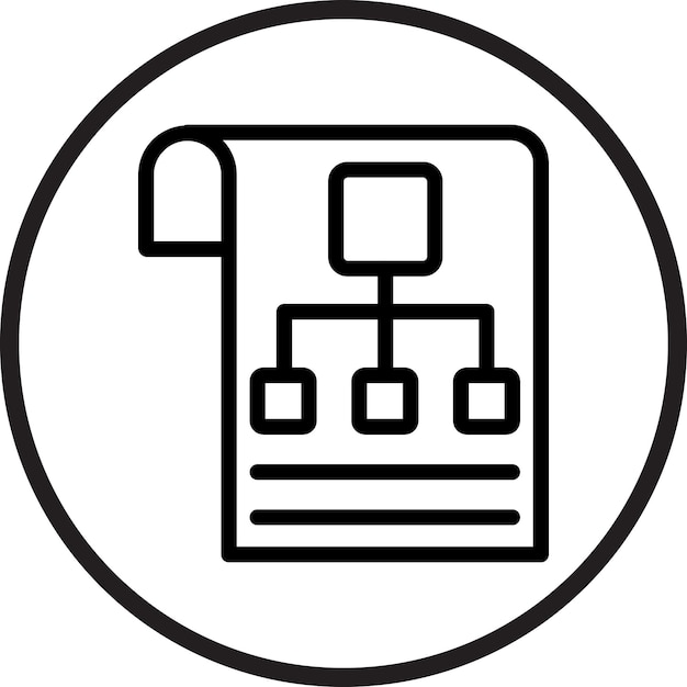Estilo del icono de planificación de diseño vectorial