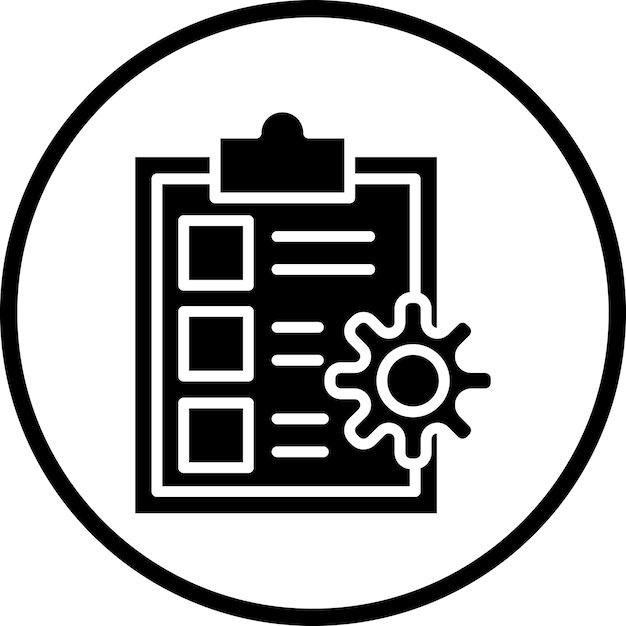 Estilo del icono de planificación de diseño vectorial