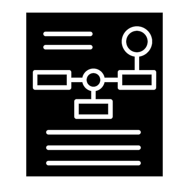 Estilo del icono de planificación de diseño vectorial