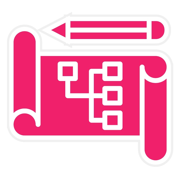 Estilo del icono de planificación de diseño vectorial