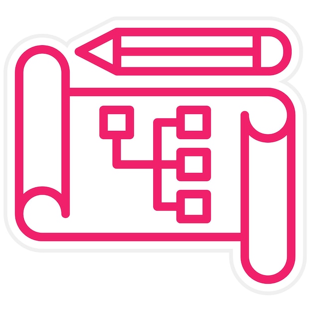 Estilo del icono de planificación de diseño vectorial