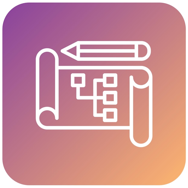 Estilo del icono de planificación de diseño vectorial